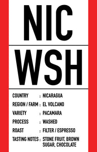 Nicaragua El Volcano Pacamara Washed